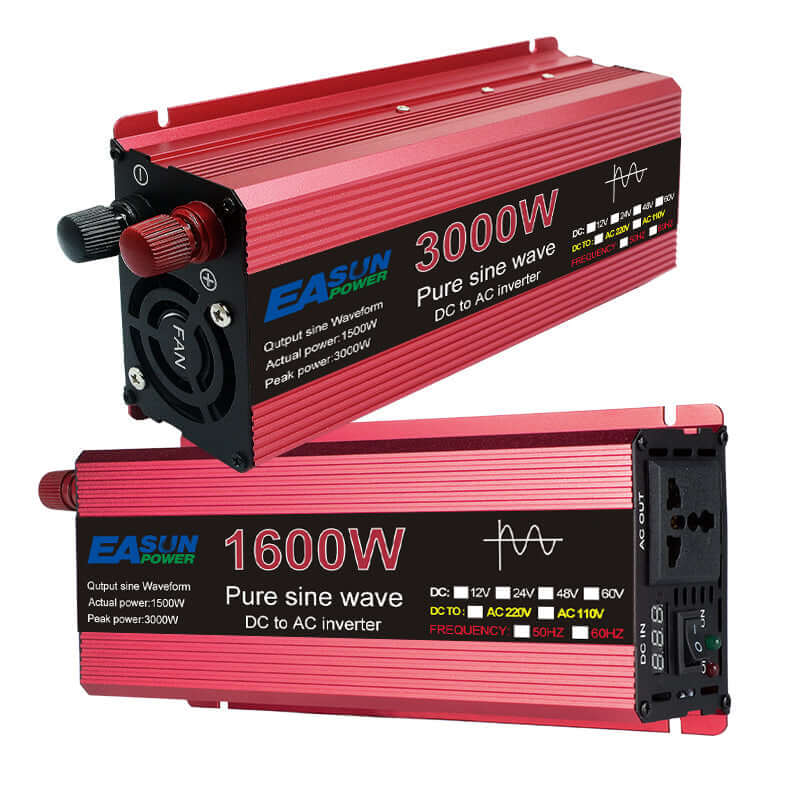 EASUN POWER 1000W/1600W/2200W/3000W DC 12V/24V to AC 220V Pure Sine Wave Inverter