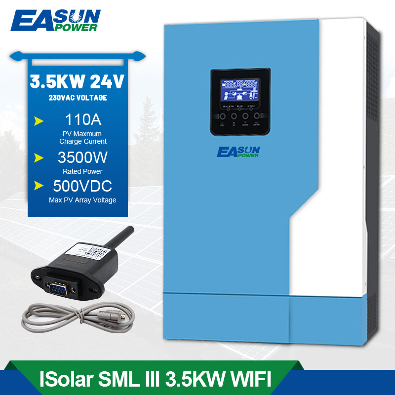 EASUN POWER 3.5KW 24V MPPT Solar Inverter with WiFi PV Power 5000W