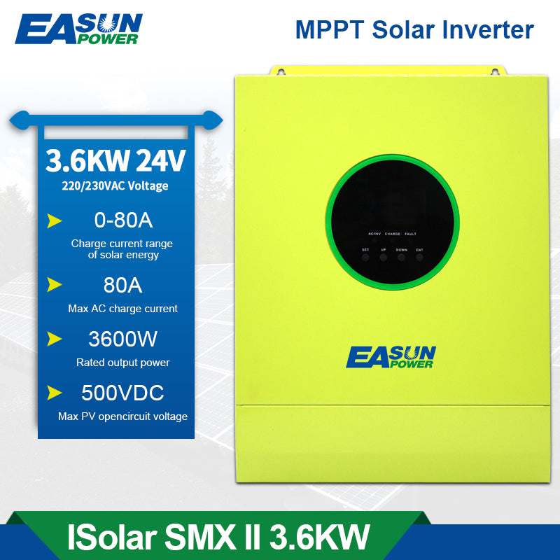 EASUN POWER 3.6KW 24V MPPT Solar Inverter with WiFi PV Power 4000W