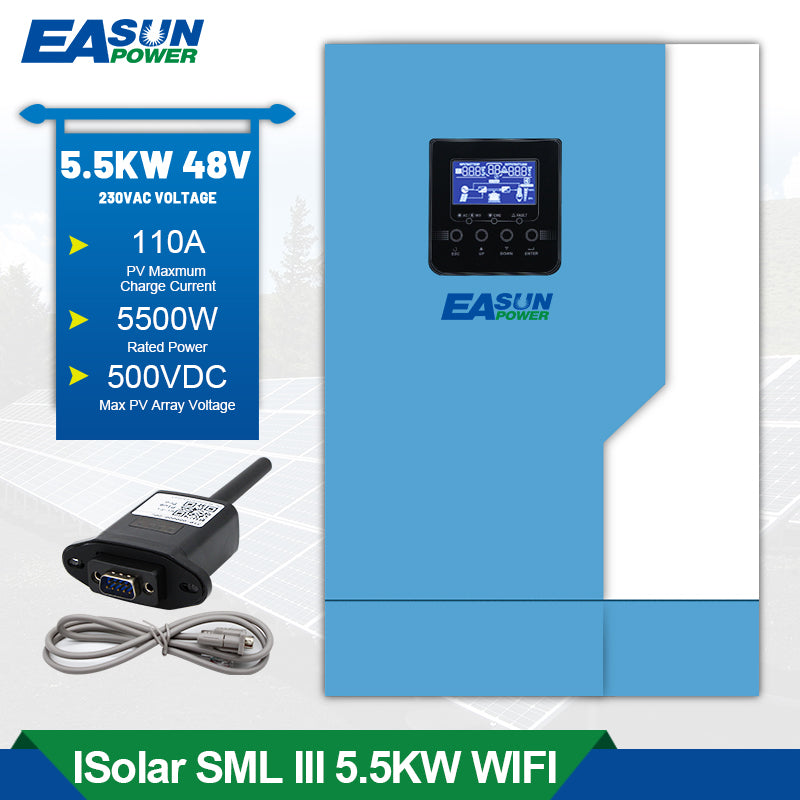 EASUN POWER 5.5KW 48V MPPT Solar Inverter with WiFi PV Power 6000W