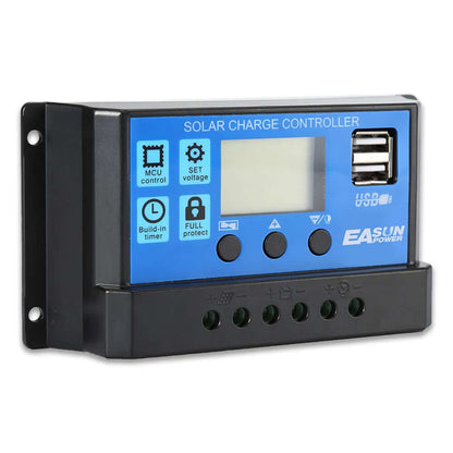 EASUN POWER 10A 20A 30A 40A 50A 60A PWM Solar Charge Controller