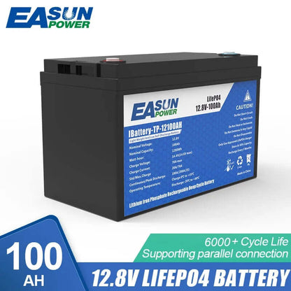 EASUN POWER 12.8V 50AH/100AH/150AH/200AH LiFePO4 Lithium Iron Phosphate Battery