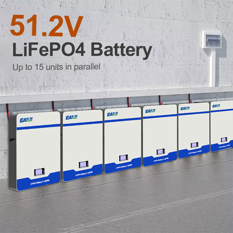 EASUN POWER 51.2V 100AH/200AH LiFePO4 Lithium Battery with BMS System