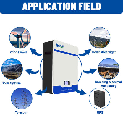 EASUN POWER 51.2V 100AH/200AH LiFePO4 Lithium Battery with BMS System