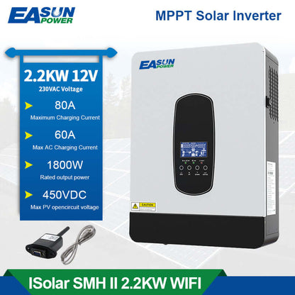 EASUN POWER 2.2KVA 12V MPPT Solar Inverter PV Power 2000W