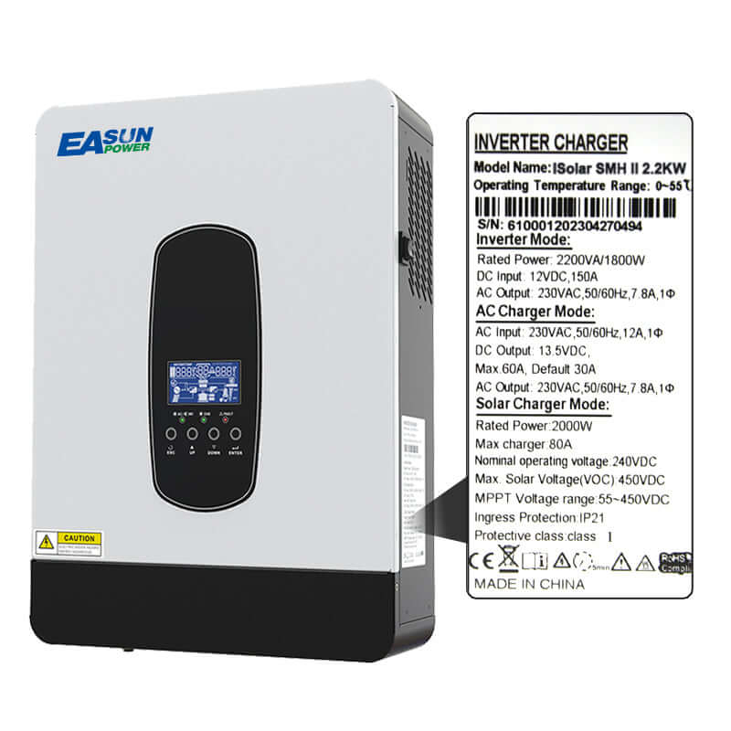 EASUN POWER 2.2KVA 12V MPPT Solar Inverter PV Power 2000W