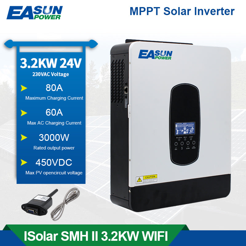 EASUN POWER 3.2KVA 24V MPPT Solar Inverter PV Power 3000W