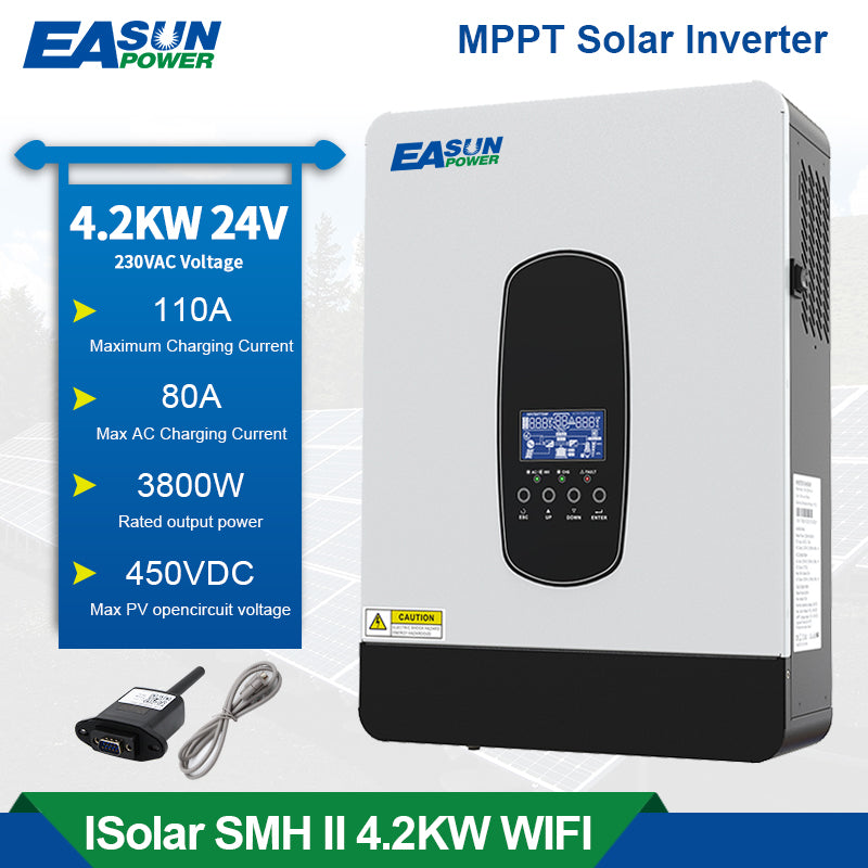 EASUN POWER 4.2KVA 24V MPPT Solar Inverter PV Power 6000W